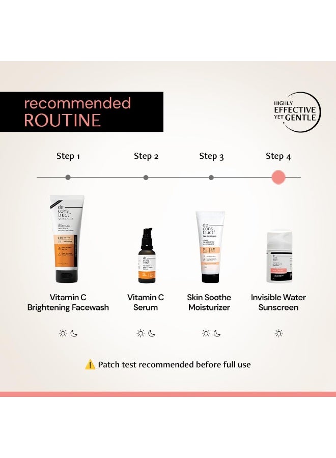 Deconstruct Invisible Water Sunscreen SPF 50 PA+++ | Instant Cooling & Freshness | 8-Hour Long Lasting Sunscreen | Broad Spectrum UVA & UVB Protection | No White Cast | For All Skin Types | 40g - Image 3